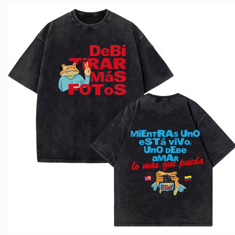 Vintage Fashion World - Camiseta del rapero Bad Bunny, Debi