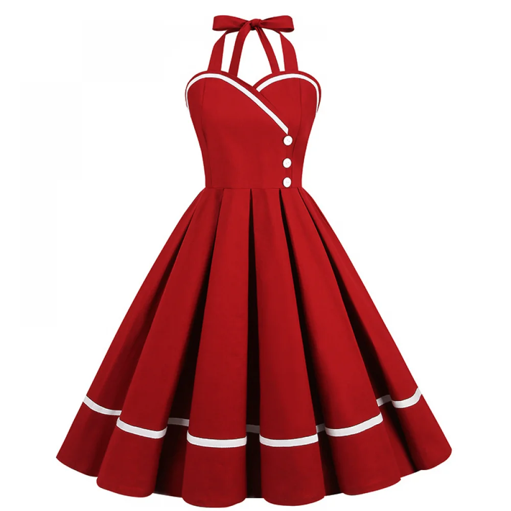 Vintage Fashion Women Dresses - Vestido Retro de Halloween de los