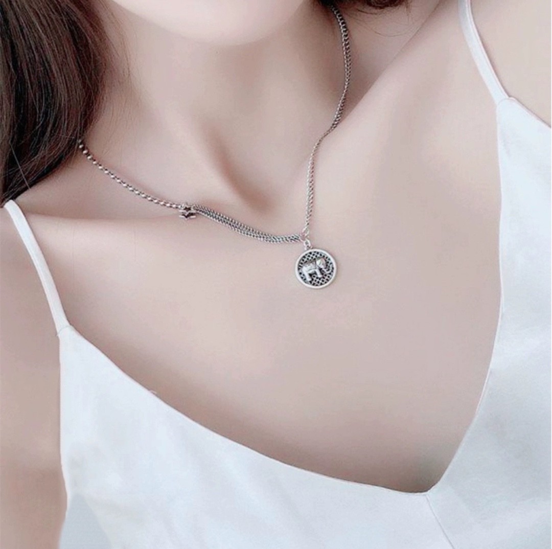 Vintage Fashion Instagram - Collar vintage de elefante de plata