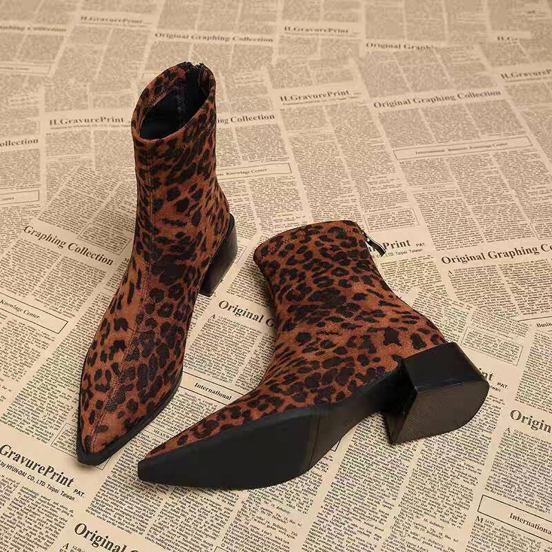 Vintage Fashion Women Dresses - Nuevos botines modernos de tacón bajo
