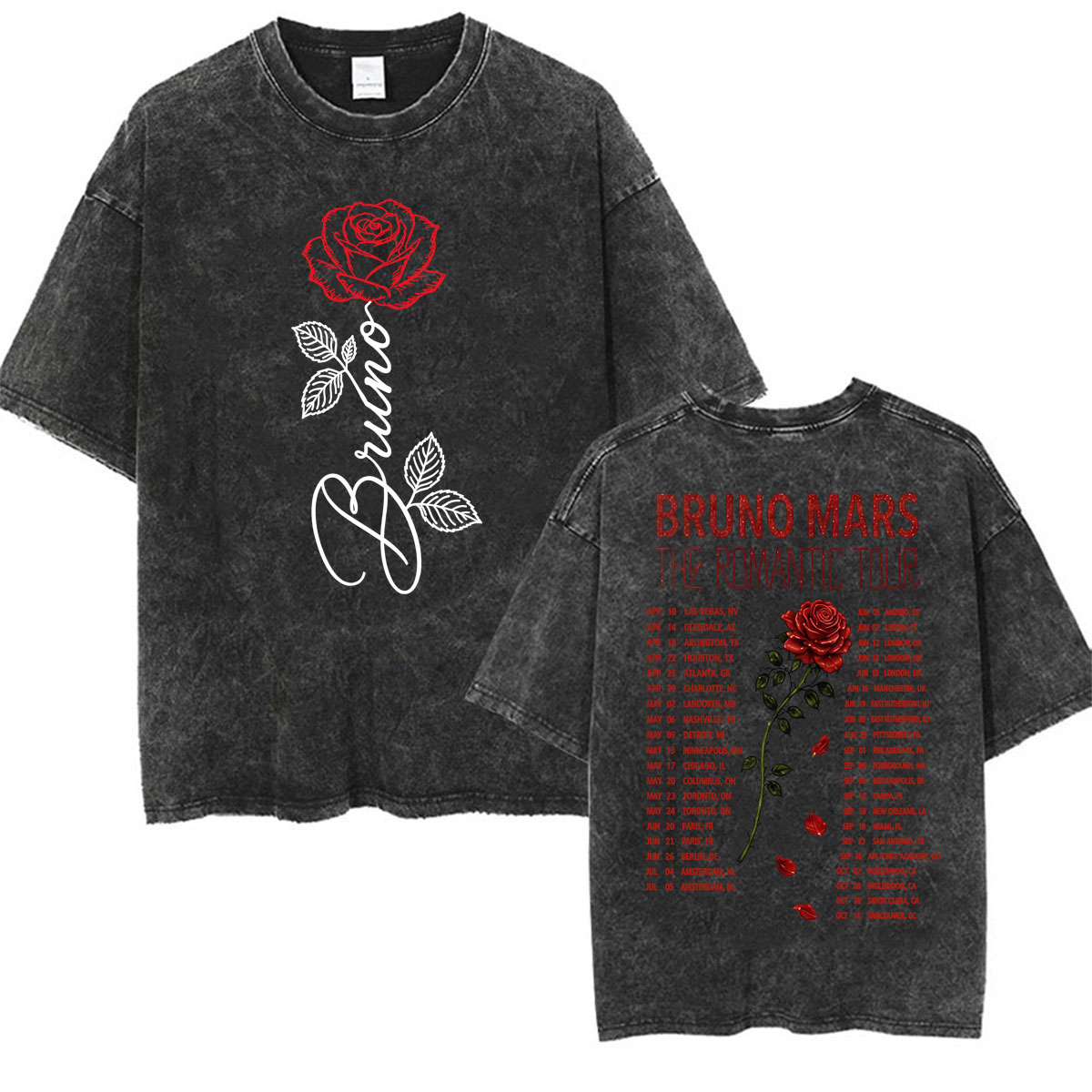 Vintage Fashion World - Camisetas Románticas de la Gira Mundial
