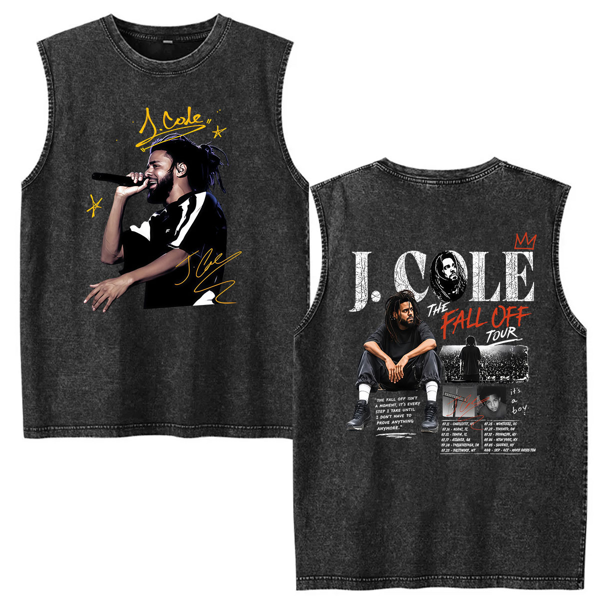 Camiseta Vintage Lavada J.Cole - Vintage Fashion World reseña y precio
