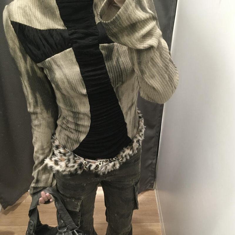 Goth Cross subcultura tops aju - Turtleneck Knit 90S reseña y precio