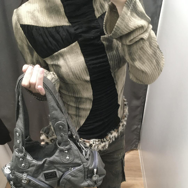 Goth Cross subcultura tops aju - Turtleneck Knit 90S reseña y precio