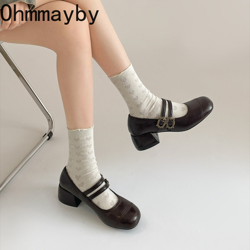 Zapatos Vintage de tacón grues - Vintage Fashion Women Dresses reseña y precio