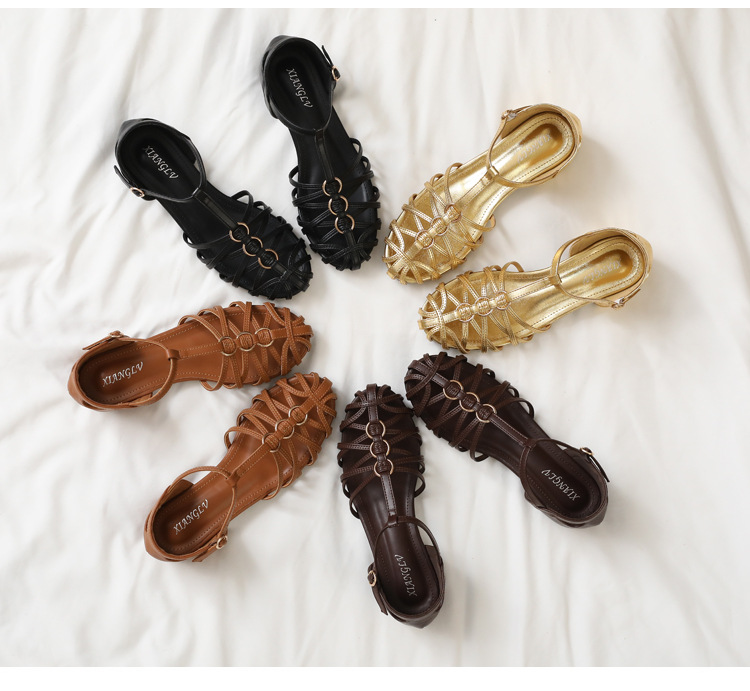 Sandalias Romanas de Talla Gra - Vintage Fashion Women Dresses reseña y precio