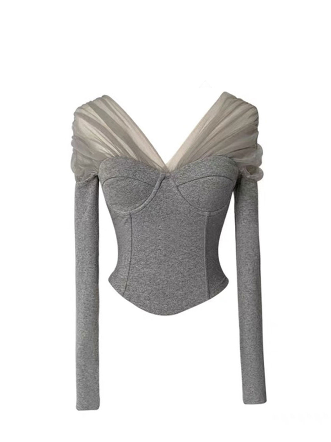 Camiseta gótica gris para muje - Turtleneck Knit 90S reseña y precio
