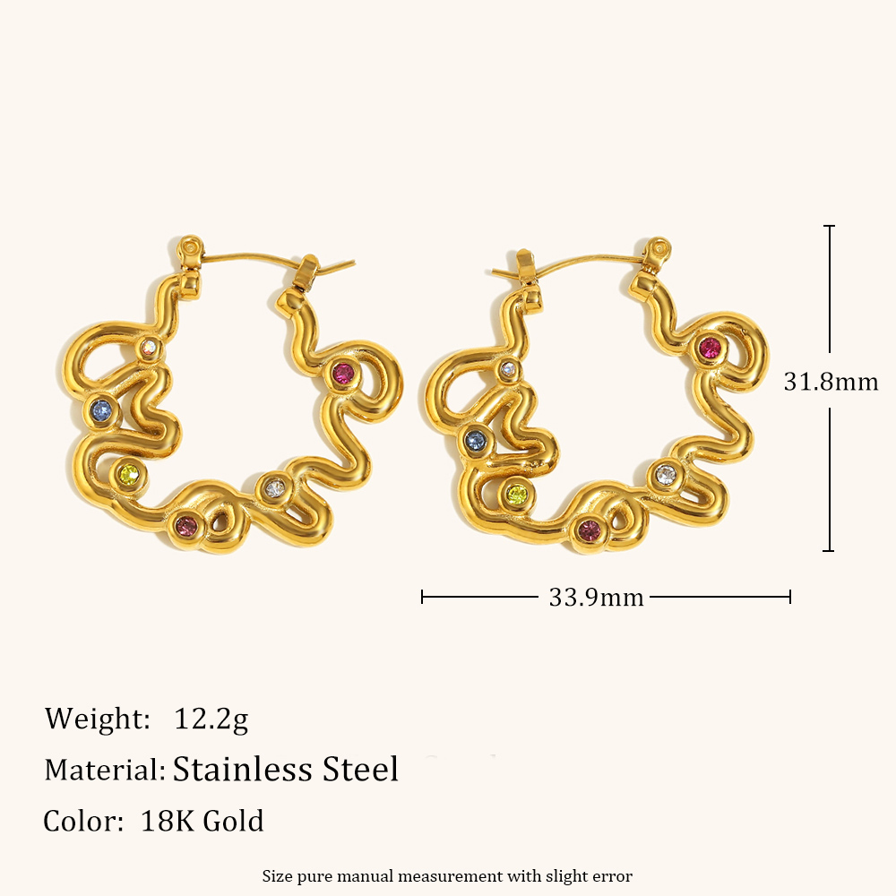 La. Muses-pendientes de acero  - Vintage Fashion La reseña y precio