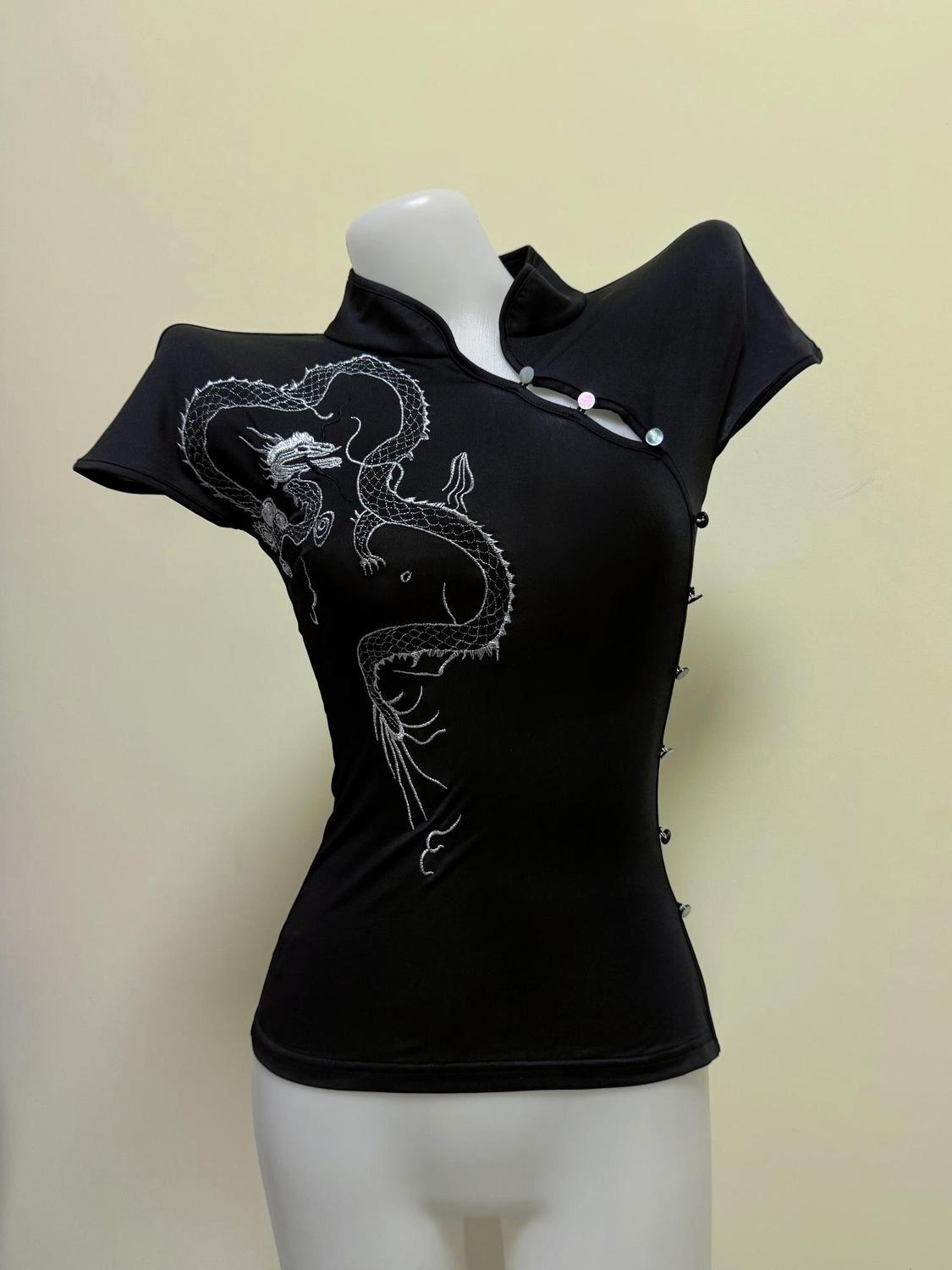 Camiseta Vintage Slim Y2k Bási - Turtleneck Knit 90S reseña y precio
