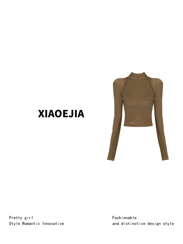 Camiseta Gótica Verde para Muj - Turtleneck Knit 90S reseña y precio