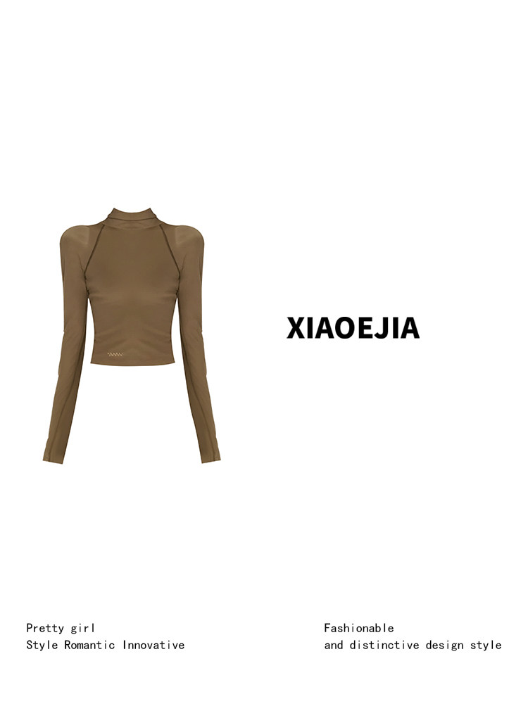 Camiseta Gótica Verde para Muj - Turtleneck Knit 90S reseña y precio