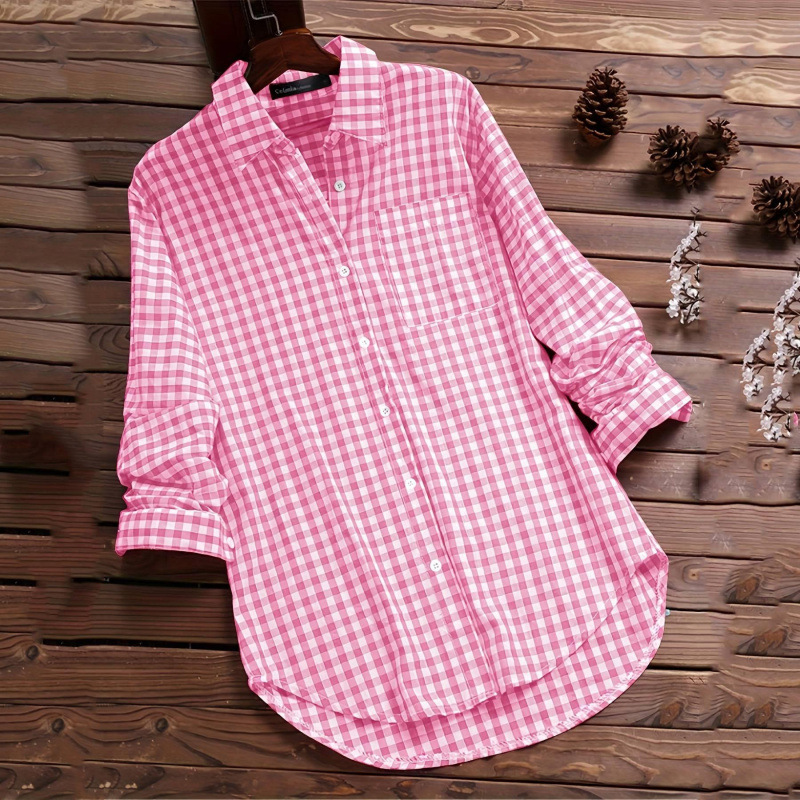 Camisa de cuadros holgada con  - Vintage Fashion Ebay reseña y precio