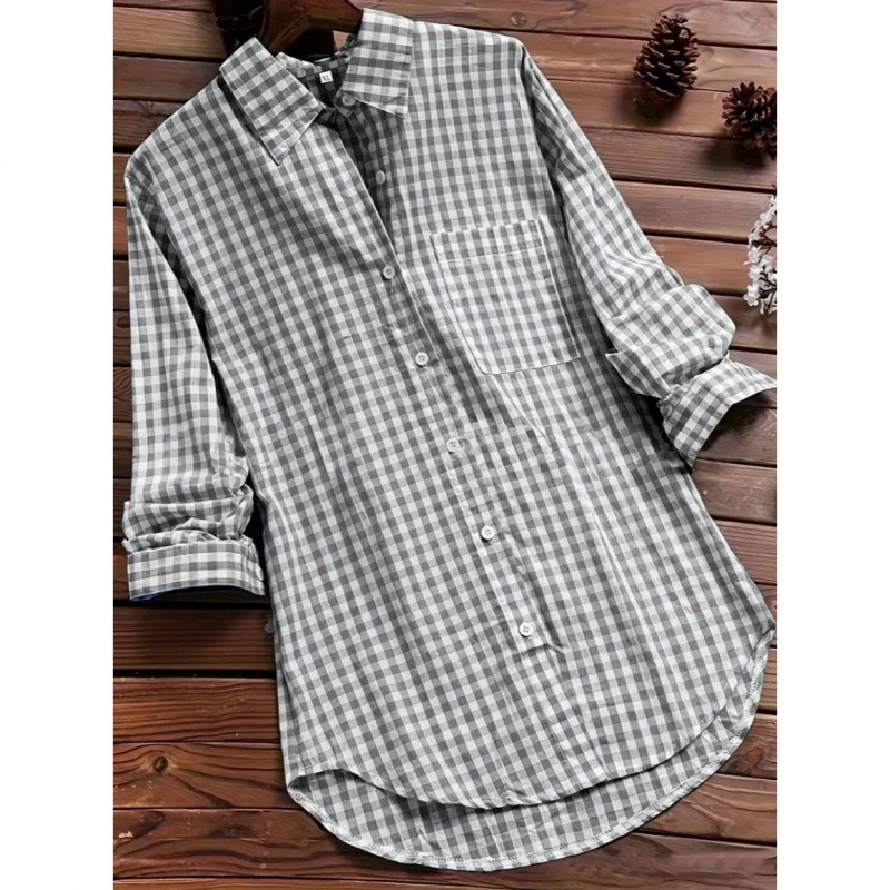 Camisa de cuadros holgada con  - Vintage Fashion Ebay reseña y precio