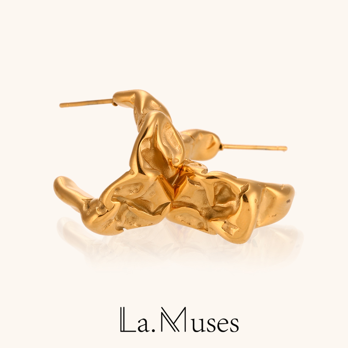 La.Muses-pendientes de aro inu - Vintage Fashion La reseña y precio