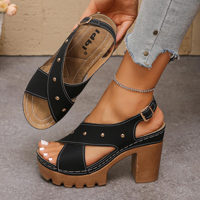 Sandalias de gladiador con cor - Vintage Fashion Women Dresses reseña y precio